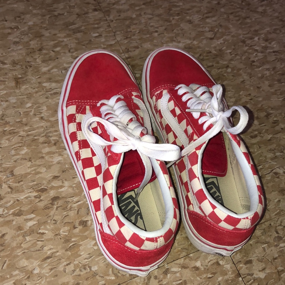Red Checkered Vans